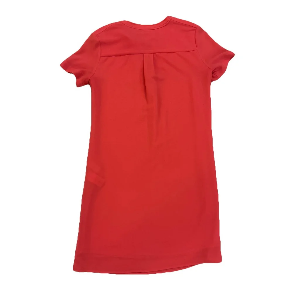 Michael Kors Women's Size:S Mini Dress Short Sleeve Gold Chain Detail Orange Red